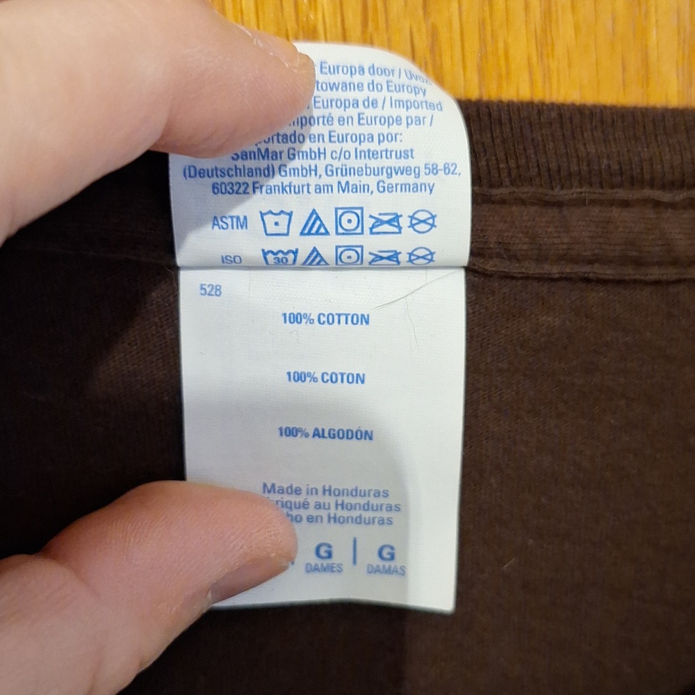 3/$25 Clue Visual Pun brown t-shirt - Picture 5 of 8